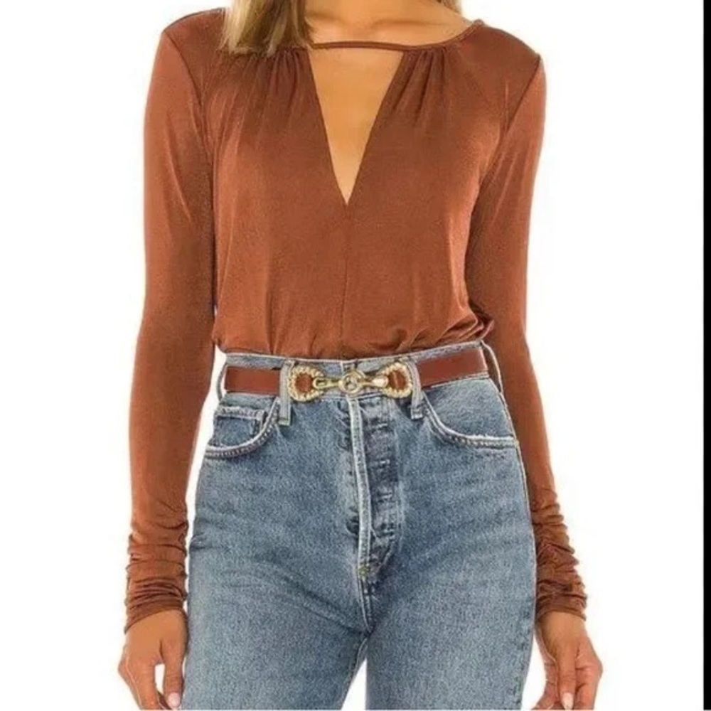 Free People Kaya Keyhole Bodysuit Size S